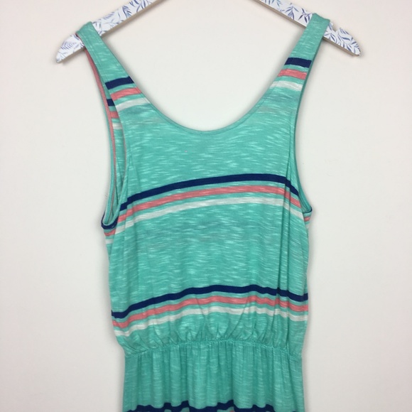 Splendid Aqua Blue Striped Hermosa Slub Maxi Dress - Picture 7 of 8